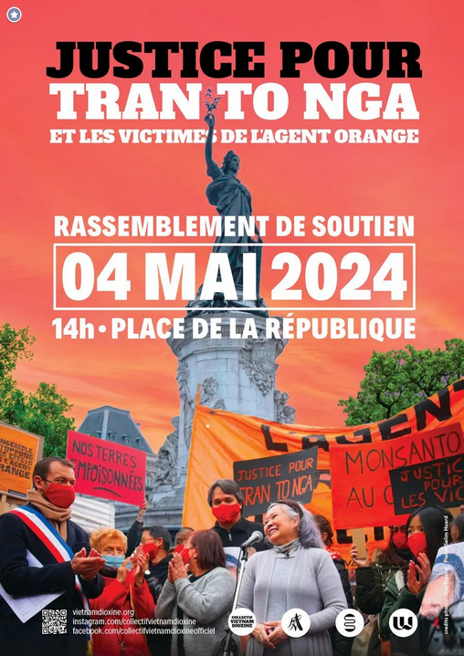 4 mai 2024 - Solidarité avec Tran To Nga et les victimes vietnamiennes de l'Agent Orange-dioxine